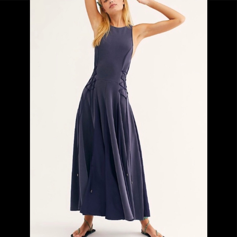 Free people Stella cupro dress size L EUC.